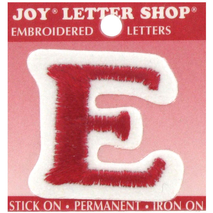 Red Letter IronOn Applique E 1 1/2" Hobby Lobby 195628